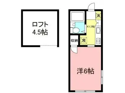 太喜AI(1K/2階)の間取り写真