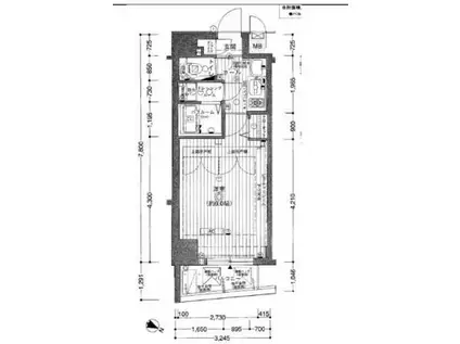 エステムプラザ世田谷千歳烏山(1K/7階)の間取り写真