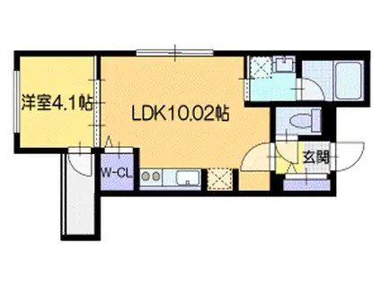 ラシュエットN7E8(1LDK/3階)の間取り写真