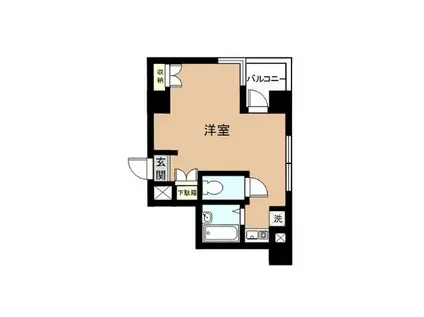 リブハピネス横浜関内(ワンルーム/5階)の間取り写真