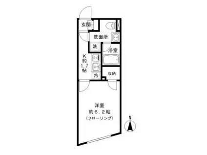 PIENZA 中野新橋(1K/1階)の間取り写真