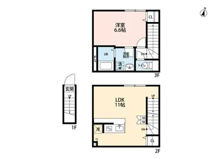 興野2丁目計画 C棟(1LDK/2階)の間取り写真