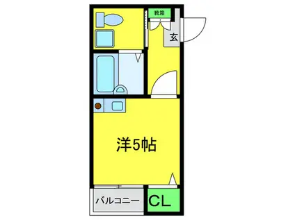 FUENTE栄橋(ワンルーム/4階)の間取り写真