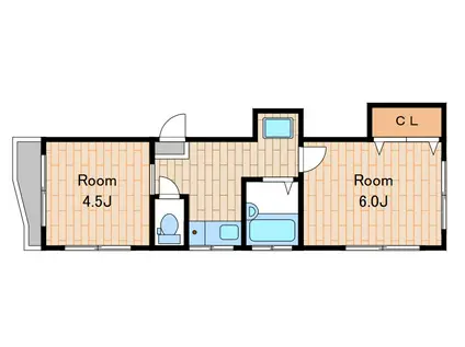 テイスト5(2K/1階)の間取り写真