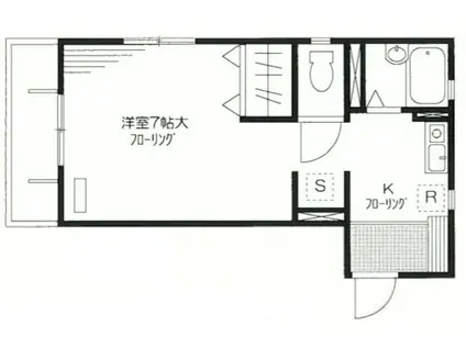 ソレイユ(1K/2階)の間取り写真