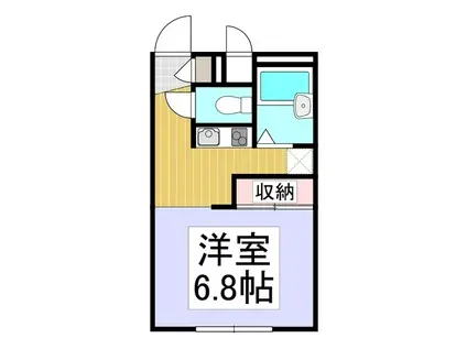 レオパレスハーモニー高川原(1K/1階)の間取り写真