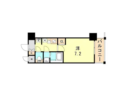 レジデンス神戸大倉山グルーブ(1K/4階)の間取り写真