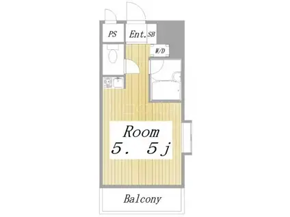 川崎アーバンリズ(ワンルーム/4階)の間取り写真