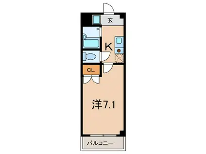レスポワール芦屋(1K/3階)の間取り写真