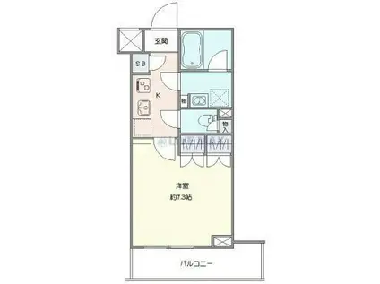 クレヴィスタ祖師ヶ谷大蔵(1K/3階)の間取り写真