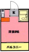 コーポライフビル(ワンルーム/3階)の間取り写真