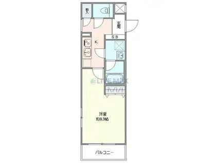 クレヴィスタ成増(1K/5階)の間取り写真