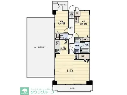 ライオンズマンション高崎(1SLDK/6階)の間取り写真