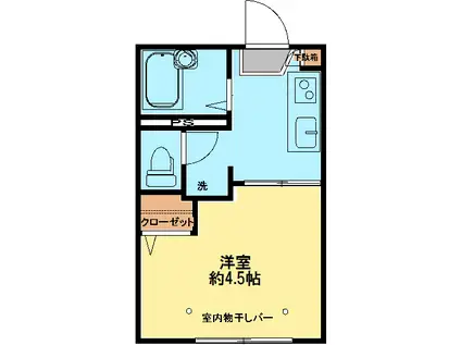 メゾンセテール(1K/1階)の間取り写真