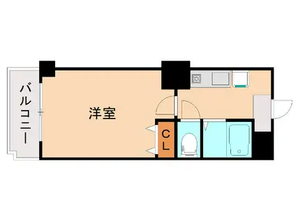 ビジネス・ワン美野島(1K/4階)の間取り写真