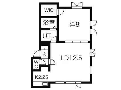 クラージュN16(1LDK/2階)の間取り写真