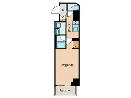 TRADIS文京江戸川橋(1K/4階)の間取り写真