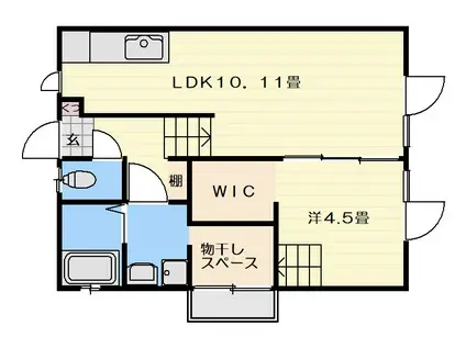 COMOREBI(1LDK/2階)の間取り写真