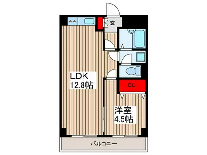 リーベンスハイム大宮(1LDK/3階)の間取り写真