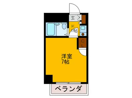 MAY-BELL(1K/3階)の間取り写真