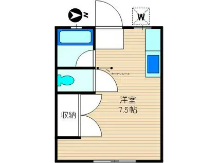 シティハイムたちばな(ワンルーム/2階)の間取り写真