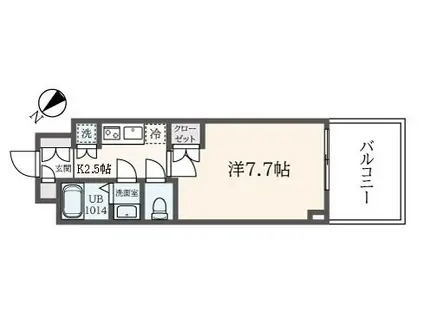フェルテ中野(1K/8階)の間取り写真
