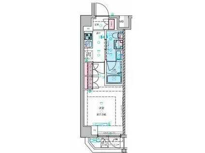 セジョリ池袋本町(1K/1階)の間取り写真