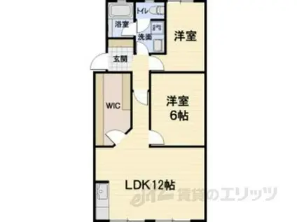 大薮ハイツ(2LDK/3階)の間取り写真