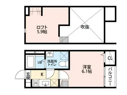 BENE POLARIS(1K/1階)の間取り写真