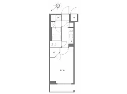 KDXレジデンス豊洲(1K/5階)の間取り写真