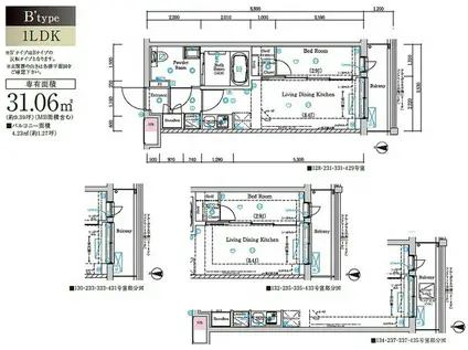 ラフィスタ鷺ノ宮(1LDK/2階)の間取り写真