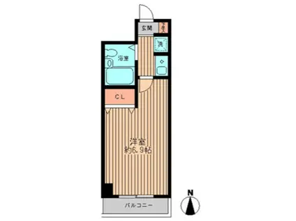 シュテルン和光(1K/1階)の間取り写真