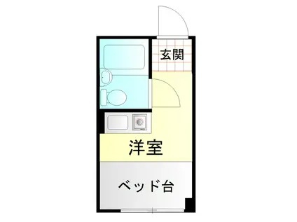 ウエストインパート10(ワンルーム/3階)の間取り写真