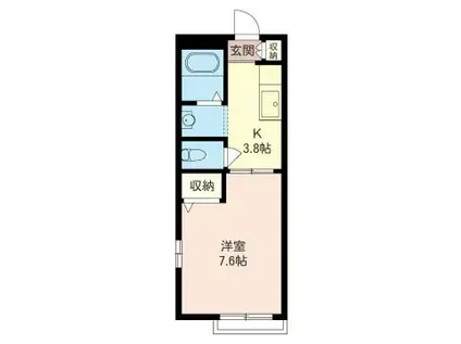 メゾン・シャルマン(1K/2階)の間取り写真