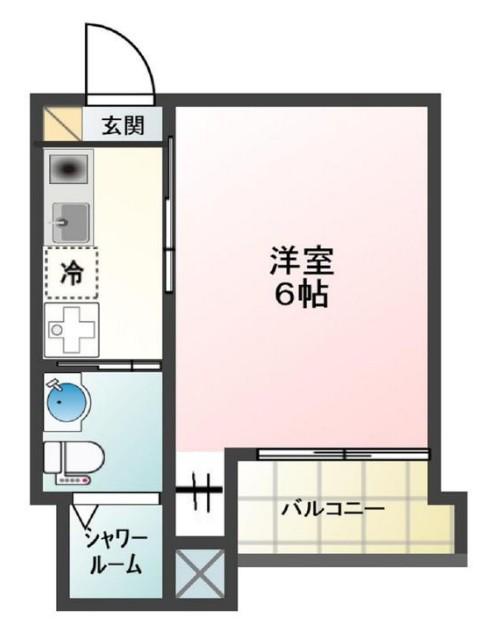 GLANZ東大井ウエスト(1K/2階)の間取り写真