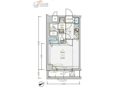 MAXIV新川崎DUE(1K/4階)の間取り写真