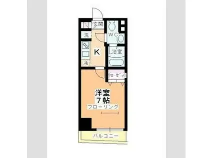 アルファコート西川口13(1K/3階)の間取り写真