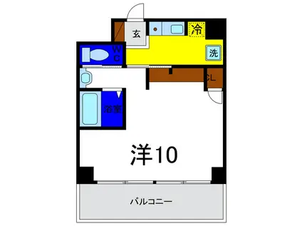 FACEビル(1K/2階)の間取り写真