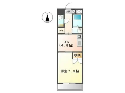 フェアリー西市(1DK/2階)の間取り写真