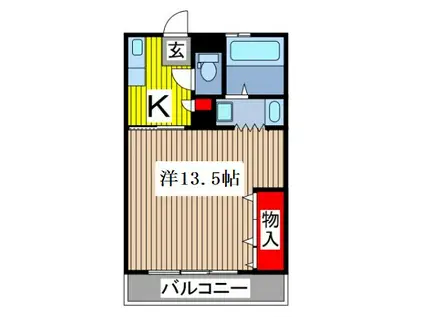 シャトル ブランカ(1K/2階)の間取り写真
