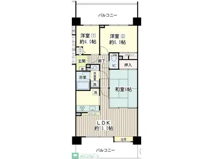 ナイスステージ湘南鵠沼(4LDK/6階)の間取り写真