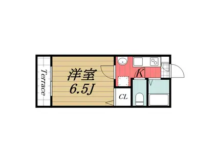 MS.II(1K/2階)の間取り写真