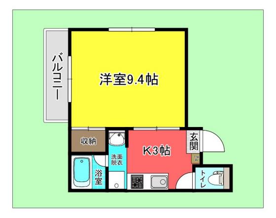 WINDWARD(1K/1階)の間取り写真