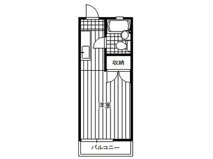 サンパレスI(ワンルーム/1階)の間取り写真