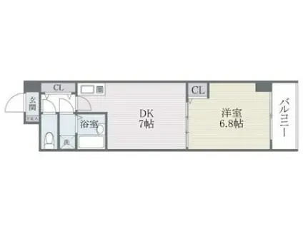 リュミエール博多(1DK/9階)の間取り写真