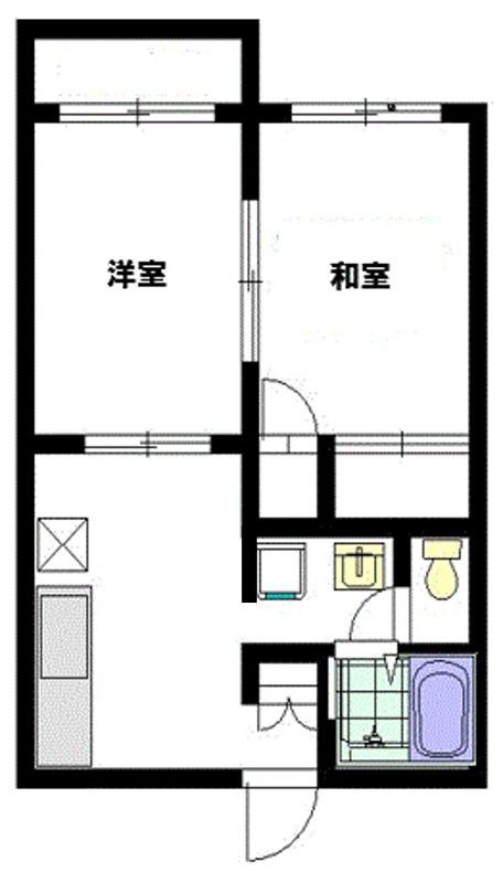 O-TIASI(2DK/1階)の間取り写真