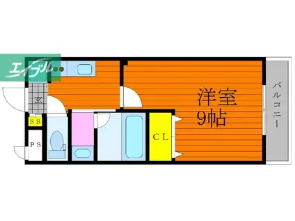 コクーン大元駅前(1K/4階)の間取り写真