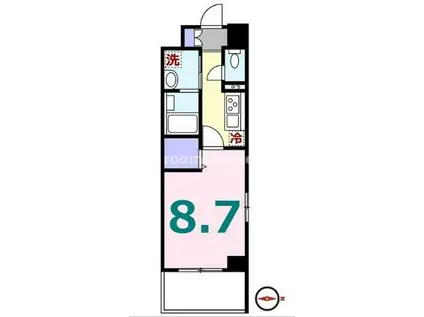 コージーコート ザ ヨコハマ(1K/1階)の間取り写真