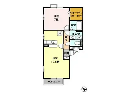 メゾンデブローニュ(1LDK/3階)の間取り写真