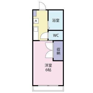 ＪＲ東海道本線 浜松駅 徒歩17分 2階建 築33年(1K/2階)の間取り写真